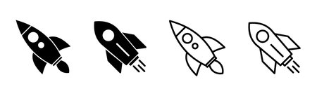 Rocket icon set. Startup icon vector.のイラスト素材