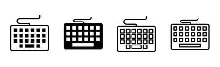 Keyboard icon set. keyboard vector symbolのイラスト素材