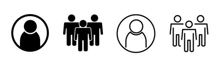 People icon set. person icon vector. User Icon vector. team symbolsのイラスト素材