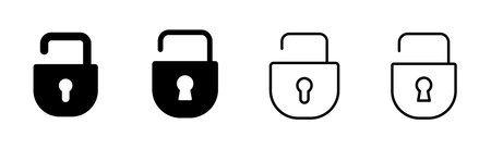 Lock icon set. Padlock icon vector. Encryption icon. Security symbolのイラスト素材
