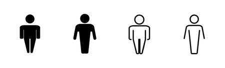 Man icon set. male icon vector. human symbolのイラスト素材