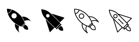 Rocket icon set. Startup icon vector.のイラスト素材
