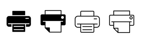 Print icon set. printer icon vector.のイラスト素材