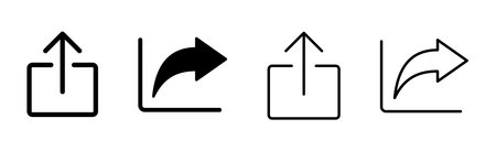 Share icon set. Sharing vector iconのイラスト素材