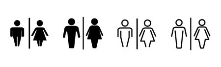 Toilet icon set. restrooms icon vector. bathroom sign. wc, lavatoryのイラスト素材