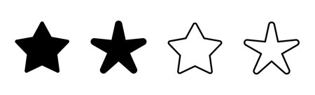 Star Icon set. rating icon vector. favourite star iconのイラスト素材