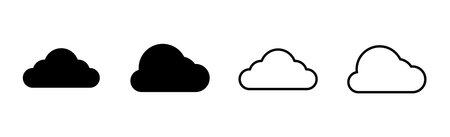 Cloud icon set. cloud vector iconのイラスト素材