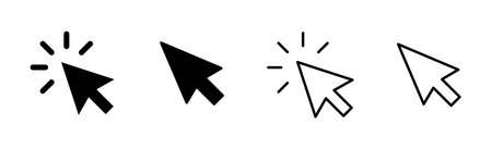 Click icon set. pointer arrow icon. cursor icon vectorのイラスト素材