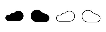 Cloud icon set. cloud vector iconのイラスト素材