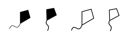 Kite icon set. kite vector icon.のイラスト素材