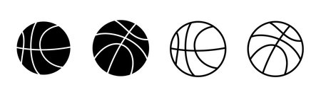 Basketball icon set. Basketball ball icon. Basketball logo vector iconのイラスト素材