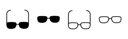 Glasses icon set. Glasses vector iconのイラスト素材