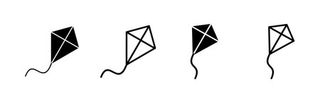 Kite icon set. kite vector icon.のイラスト素材