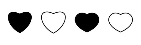 Love icon set. Heart icon vector. Like icon vector.のイラスト素材