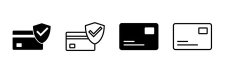 Credit card icon set. Credit card payment icon vectorのイラスト素材