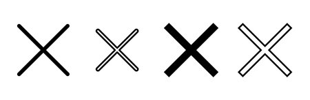 Close icon set. Delete icon vector. cross signのイラスト素材