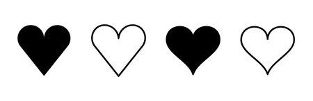 Love icon set. Heart icon vector. Like icon vector.のイラスト素材