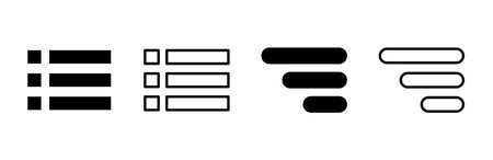 Menu Icon set. web menu icon. hamburger menu symbolのイラスト素材