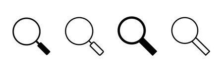 Search icon set. search magnifying glass iconのイラスト素材