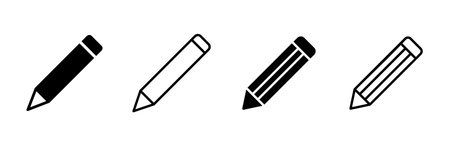 Pencil icon set. pen symbol. edit icon vectorのイラスト素材