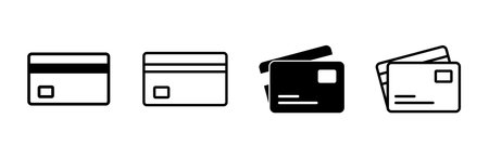 Credit card icon set. Credit card payment icon vectorのイラスト素材