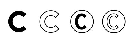 Copyright icon set. copyright symbolsのイラスト素材