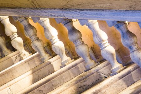 A White Marble Staircaseの写真素材