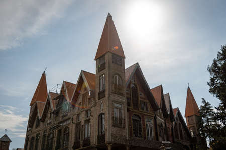 GONZALEZ CATAN, ARGENTINA, SEPTEMBER 28, 2019: Abandoned building in the amazing medieval town of...