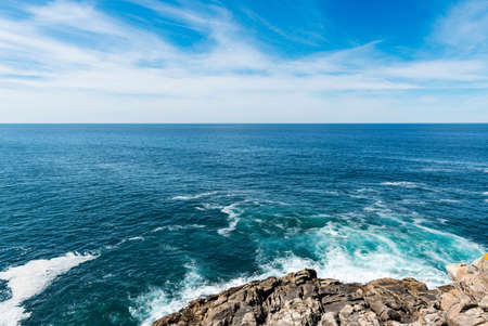 View of the Galician coast from the Castro de BaroÃ±a, a fort located in the parish of BaroÃ±a...