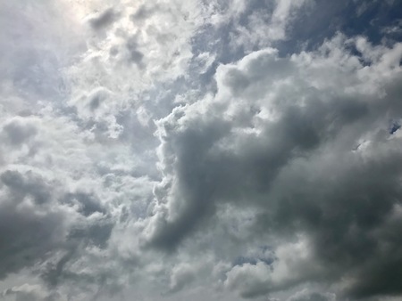 Some thick clouds before a storm in a day of winterの写真素材