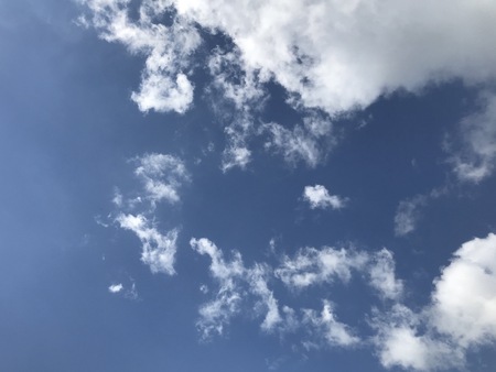 Some clouds on a bright day during summer