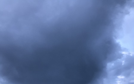 Heavy storm at noon during a very dark day