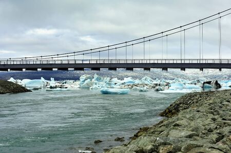 a bridge near the Ice Lagoon Jokulsarlon, Iceland