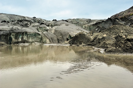 view of Solheimajokull glacier, Iceland