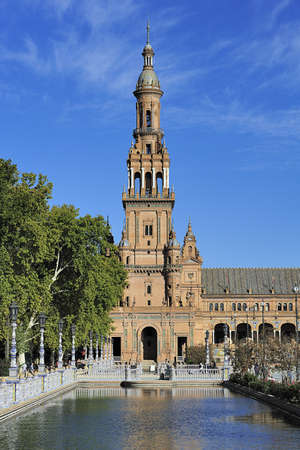 The Plaza de Espana  Spain Square  North Tower, Seville, Spain