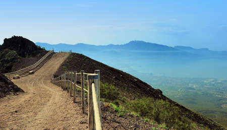on flank of volcano Vesuvius, Italy