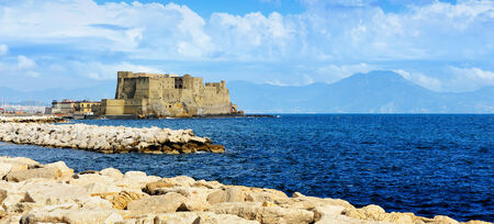 Egg Castle  Castel dell Ovo , Naples, Italyのeditorial素材
