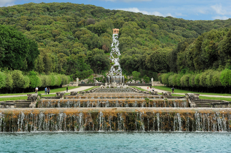 at the garden of the royal residence at Caserta, Italyの写真素材