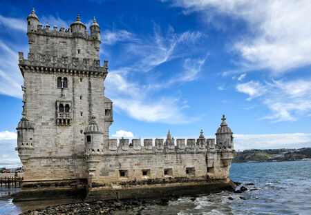 famous Torre de Belem, Lisbon, Portugalのeditorial素材