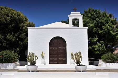 church of Nuestra Senora del Carmen at Arrieta, Lanzarote Island, Canary Islands, Spainの写真素材