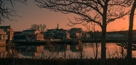 Beautiful sunset in Salem, Massachusetts (USA)