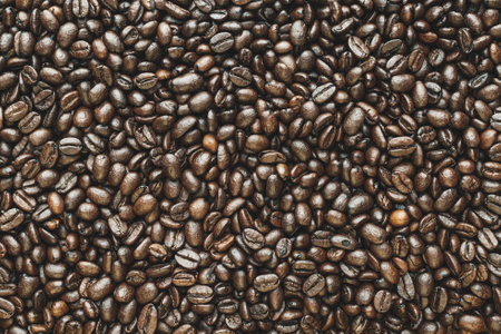 Coffee beans as a background. Roasted coffee.