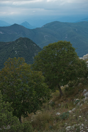 Mountain landscape in Montenegro. View from the top of the mountain.の写真素材
