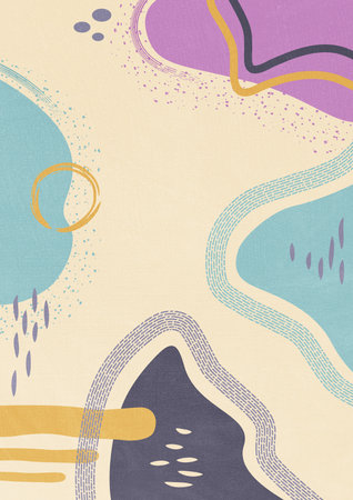 Abstract template design with curvy shapes and some light texture. Digital illustrationの写真素材