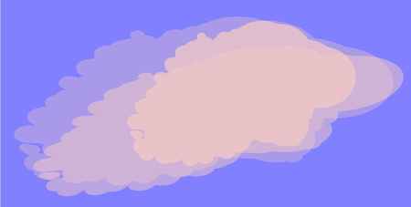 A flat vector illustration of fluffy clouds.のイラスト素材