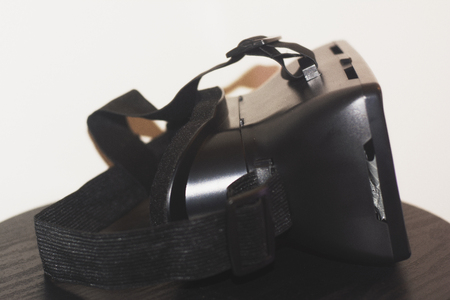 A side view of VR gogglesの写真素材