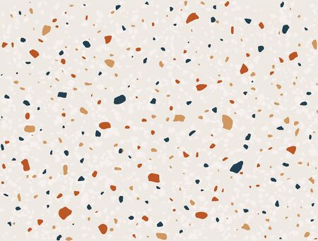 Terrazzo flooring vector seamless pattern. Texture of classic italian type of floor in Venetian style composed of natural stone, granite, quartz, marble, glass and concreteのイラスト素材