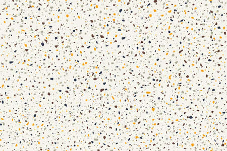 Terrazzo flooring vector seamless pattern. Texture of classic Italian type of floor in Venetian style composed of natural stone, granite, quartz, marble, glass and concreteのイラスト素材
