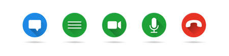 contact shadow. Set of communication icons set modern button. vectorのイラスト素材