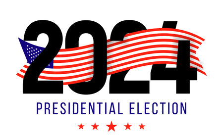 2024 United States of America Presidential Election Design - Vectorのイラスト素材